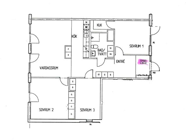 3 rums lägenhet i Älmhult 100 m² 11 911 kr