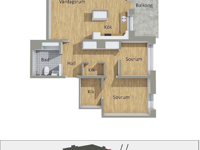 3 rums lägenhet i Ängelholm 87 m² 11 995 kr