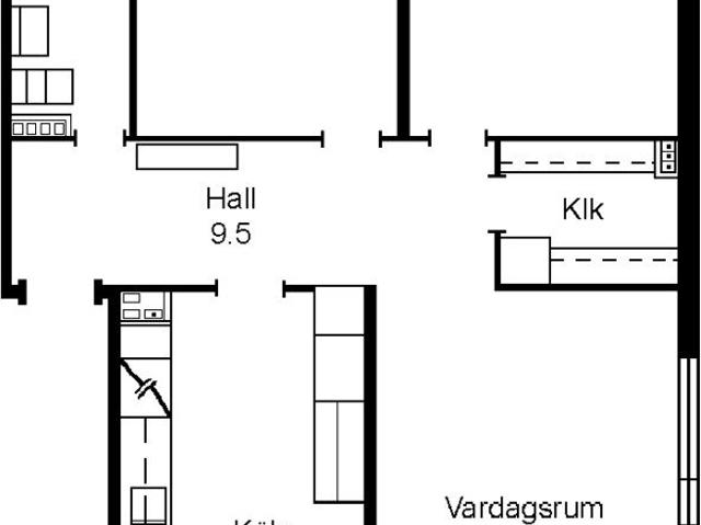 3 rums lägenhet i Eksjö 84 m² 8 412 kr