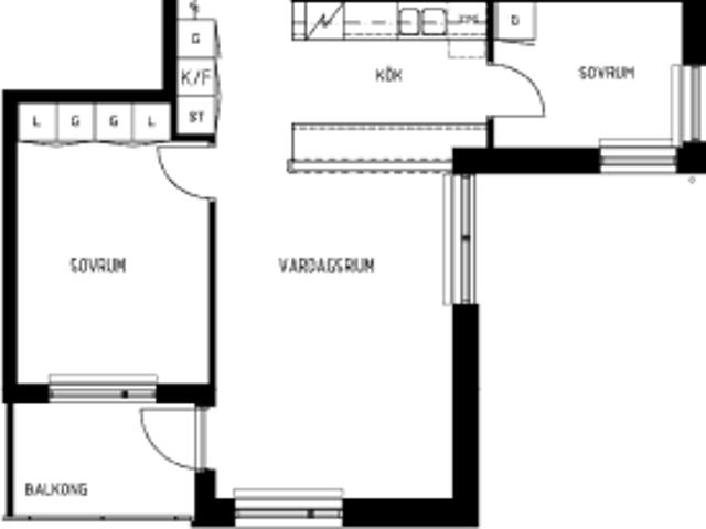 Ett rum i KARLSTAD 60 m² 9 832 kr