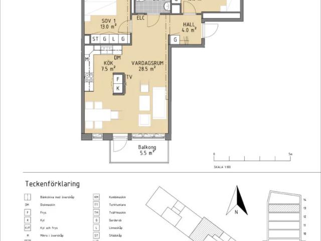 3 rums lägenhet i Linköping 70 m² 12 922 kr