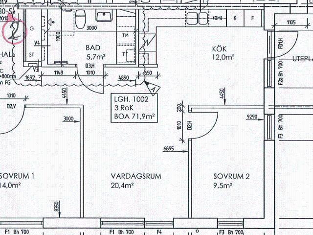 3 rums lägenhet i Malå 72 m² 9 157 kr