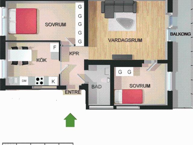 3 rums lägenhet i NÄSSJÖ 78 m² 9 070 kr