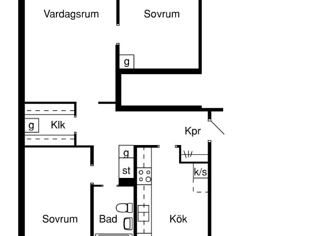 3 rums lägenhet i NÄSSJÖ 80 m² 7 577 kr