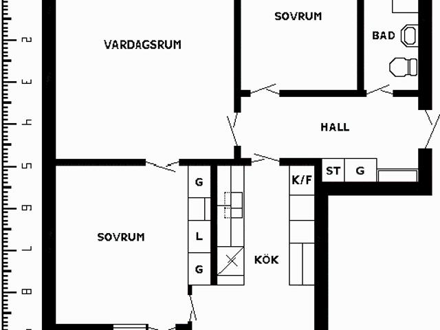 3 rums lägenhet i STOREBRO 75 m² 6 059 kr