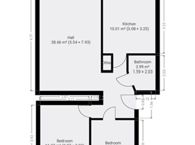 3 rums lägenhet på 65 m², Falköping, Västra Götaland