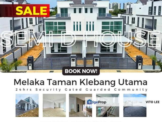 3 Storey Semi D House for sale. 24hrs Security, Swimming Pool. Gymnasium