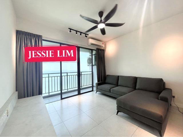 3 Three Residence Jelutong 1031sf SEAVIEW high floor 2CP Furnished