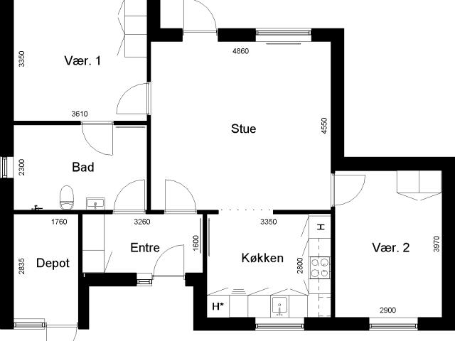 3 værelses hus i Skjern