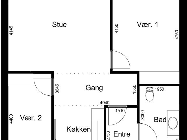 3 værelses hus i Spøttrup