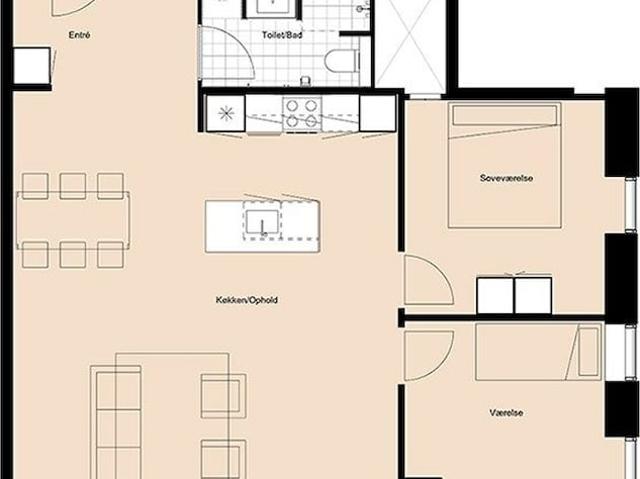 3 værelses lejlighed Gartnerbyen, 5200 Odense V
