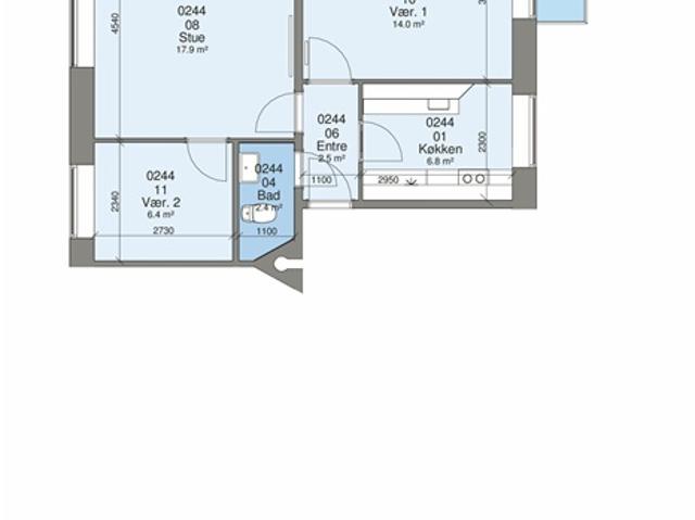 3 værelses lejlighed på 65 m2, Silkeborg, Aarhus