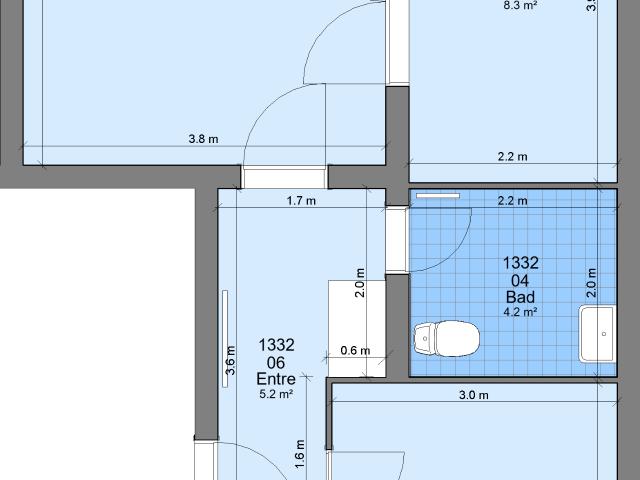 3 værelses lejlighed på 75 m²