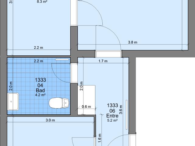 3 værelses lejlighed på 75 m²