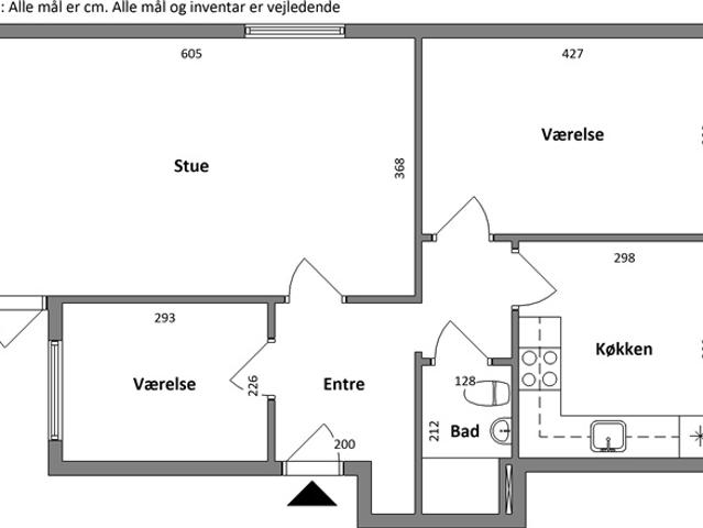 3 værelses lejlighed på 79 m2, Hadsund, Nordjylland