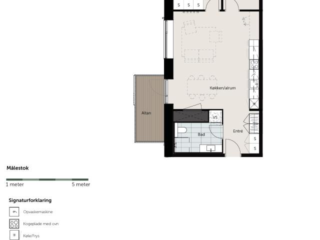 3 værelses lejlighed på 88 m²