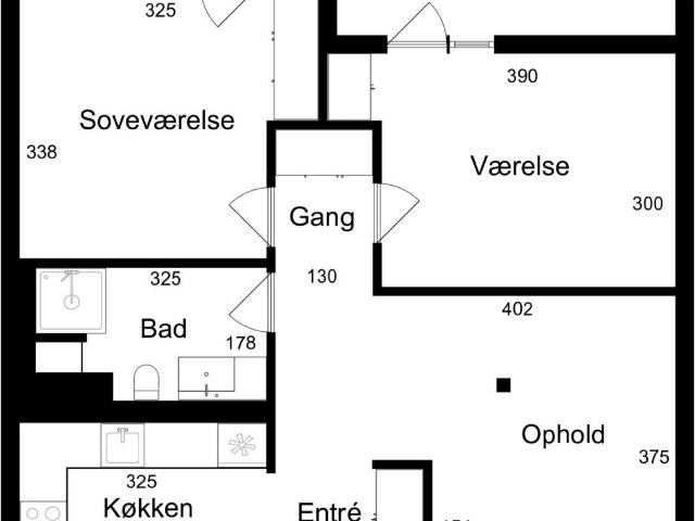 3 værelses lejlighed på 81 m²