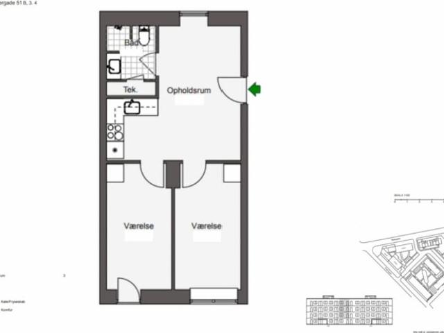 3 værelses lejlighed Østergade, 5000 Odense C