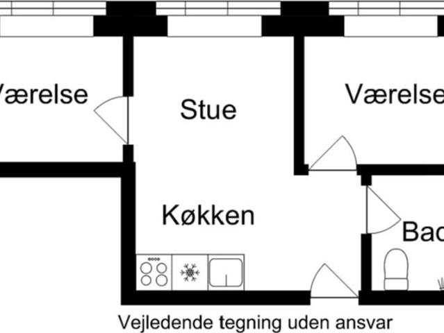 3 værelses studiebolig i KøbenhavnK