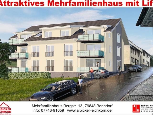 3 Zi. DG mit Galerie und Balkon ca. 100 m² Wohnung 6 Bergstr. 13, 79848 Bonndorf Neubau mit Lift