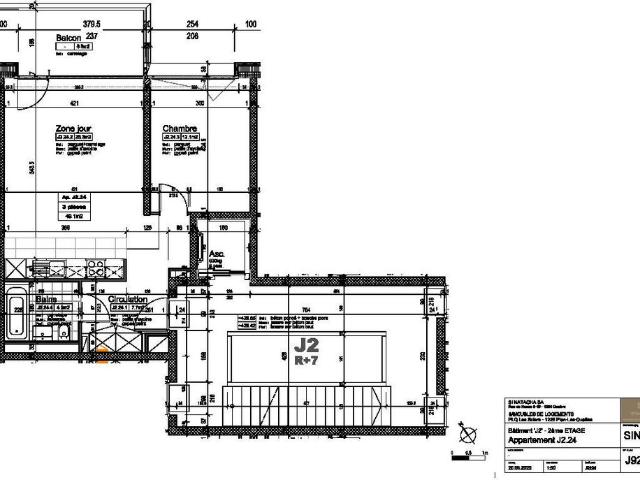 3 Zimmer, 49 m², 2. Stock
