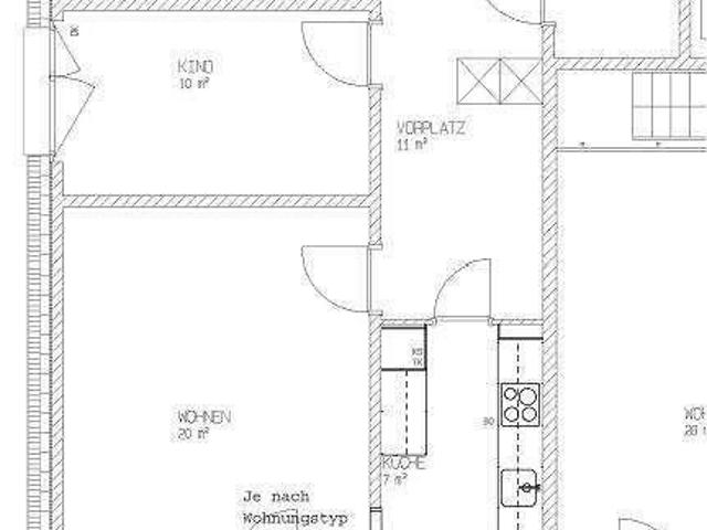 3 Zimmer, 67 m², 6. Stock