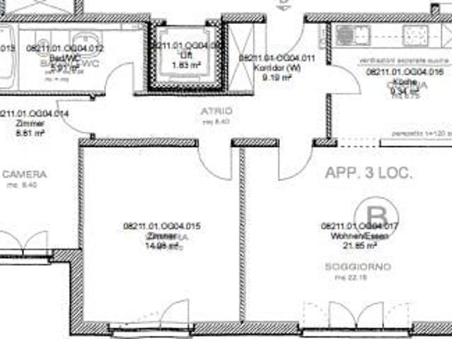 3 Zimmer, 70 m², 4. Stock