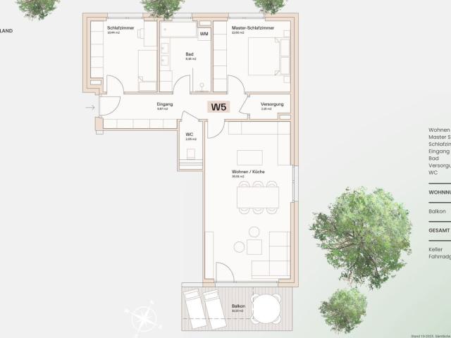 3 Zimmer Wohnung mit Balkon Das Alleskönner Apartment für Familien W5