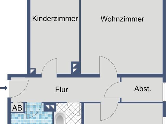 3 Zimmer Wohnung mit Balkon in ruhigem Haus