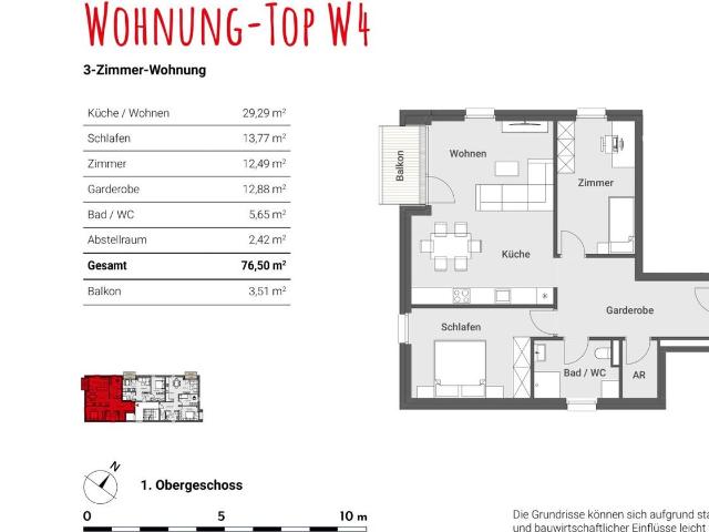 3 Zimmer Wohnung 1.OG mit Balkon, provisionsfrei
