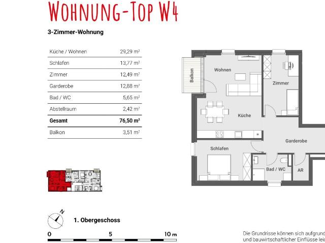 3 Zimmer Wohnung 1.OG mit Balkon, provisionsfrei