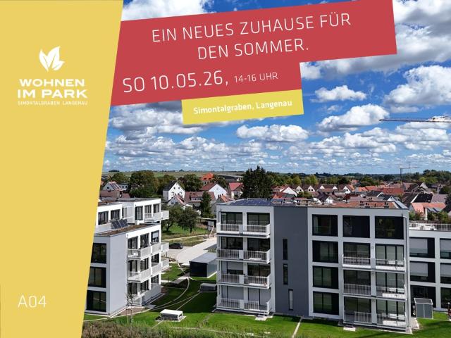 3 ZIMMER ETW MIT GARTENANTEIL WOHNEN IM PARK IN LANGENAU A04