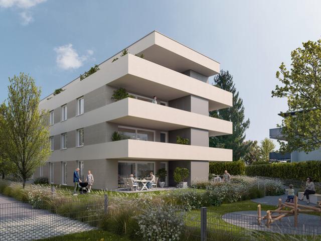 3 Zimmer Gartenwohnung in Ruhelage im Ortskern Erstbezug! Kleinwohnanlage Widum 32