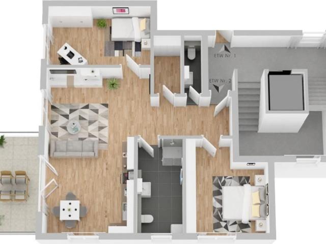 3 Zimmer Neubauwohnung mit Aufzug und Balkon