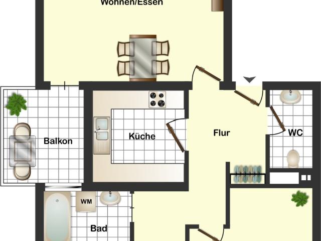 3 Zimmer OG Wohnung im Öhringer Norden mit Garage und EBK
