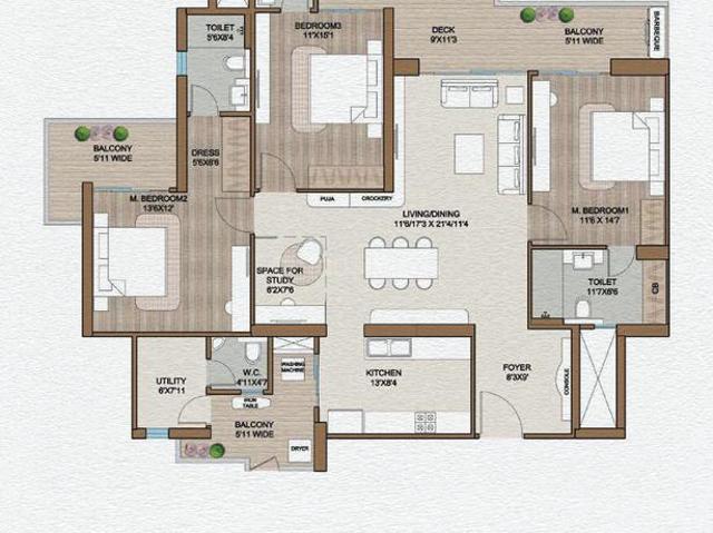 3.5 BHK Apartment in Sector 113 for resale Gurgaon. The reference number is 19780767