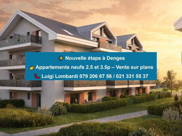 3,5 neue Zimmer mit Balkon in Denges