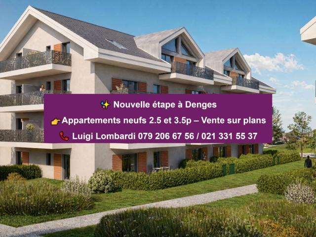 3.5 neue Eckzimmer mit Balkon in Denges