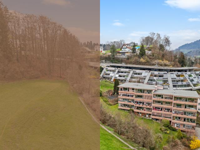 3.5 Zimmer Etagenwohnung mit Aussicht über Wald