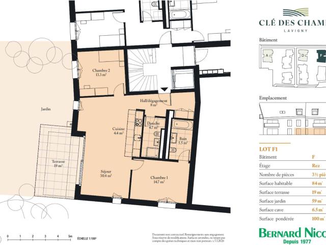3,5 Zimmer Wohnung im Erdgeschoss