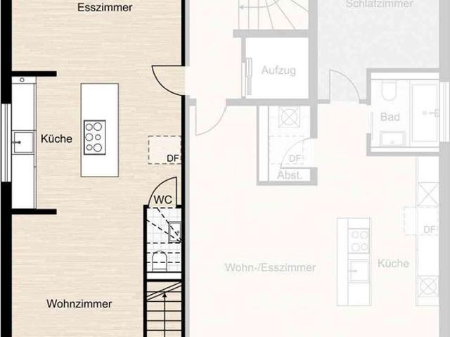 3.5 Zimmer, 110 m², 3. Stock