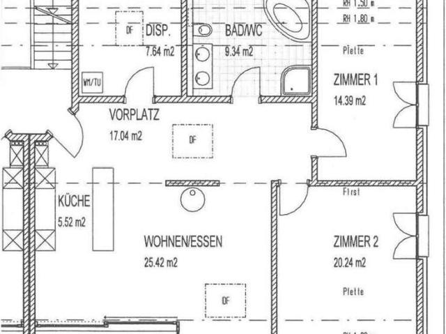 3.5 Zimmer, 119 m², 2. Stock
