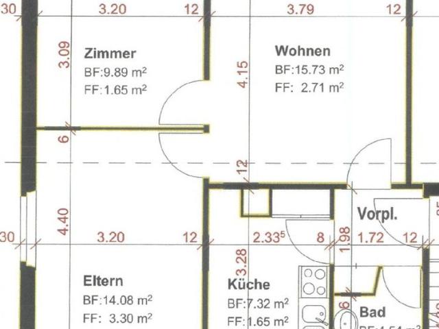 3.5 Zimmer, 55 m²