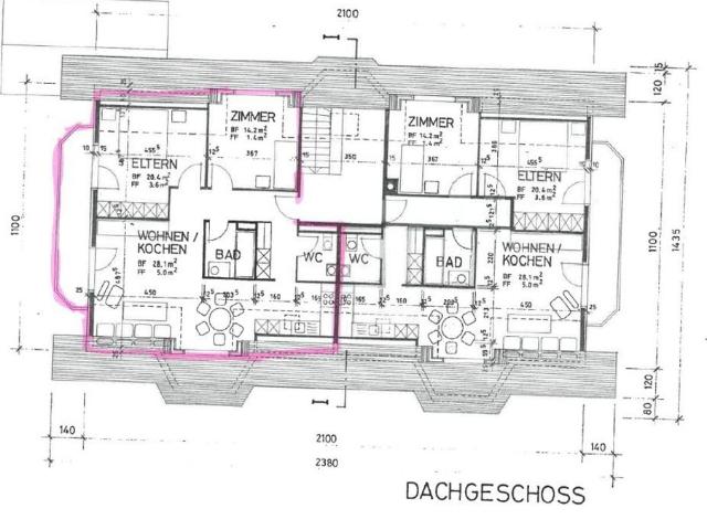 3.5 Zimmer, 79 m², 2. Stock