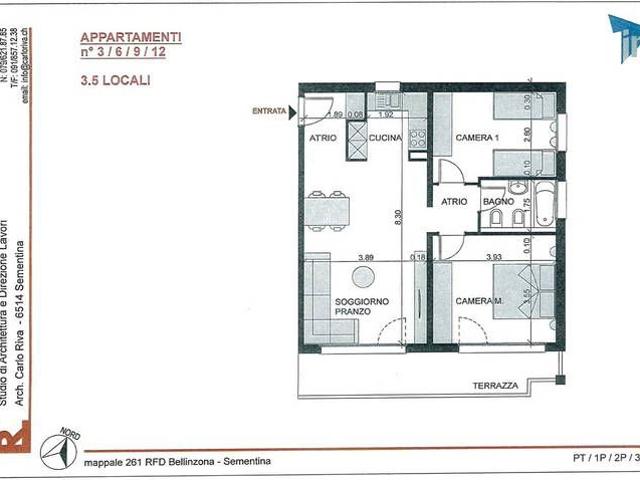 3.5 Zimmer, 72 m², 3. Stock