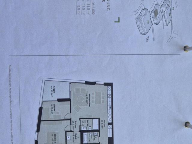 3.5 Zimmer, 85 m², 2. Stock