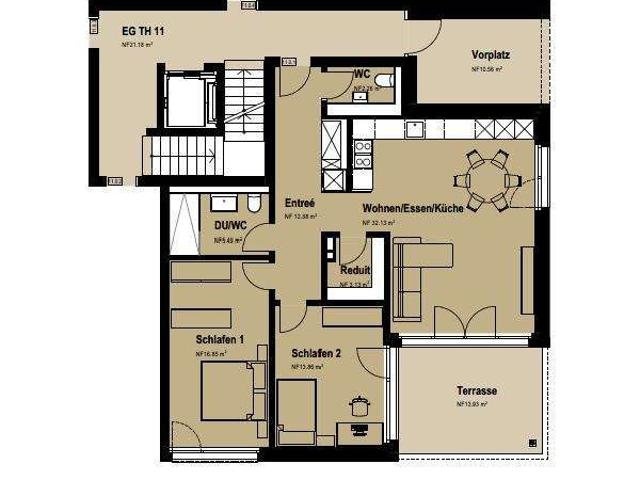 3.5 Zimmer, 87 m², EG