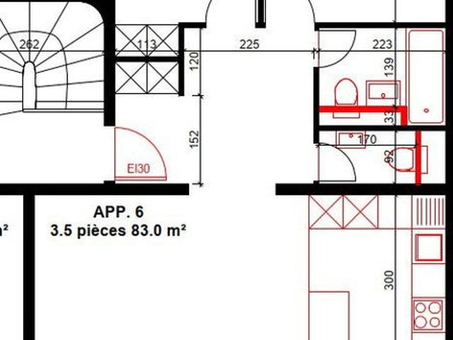 3.5 Zimmer, 83 m², 3. Stock