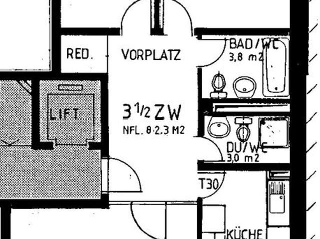 3.5 Zimmer, 83 m², 1. Stock