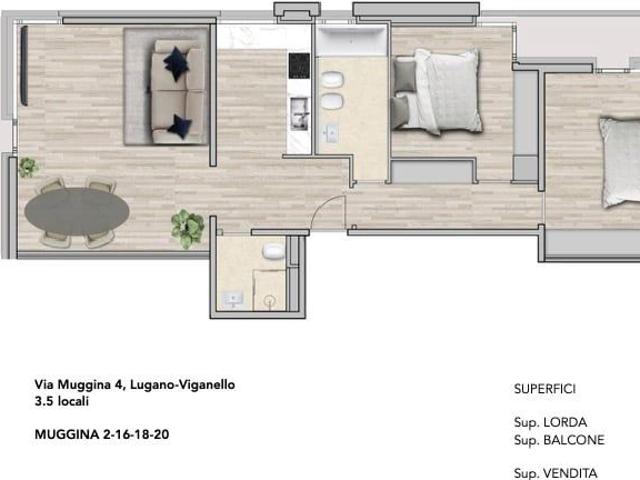 3.5 Zimmer, 94 m²